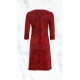 Ex Weird Fish Women's Starshine Organic Cotton Printed Jersey Dress in Rich Red