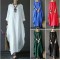 Ladies 3/4 Sleeve Long Dress Womens Casual Kaftan Maxi Sundress Plain Plus Size