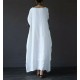 Ladies 3/4 Sleeve Long Dress Womens Casual Kaftan Maxi Sundress Plain Plus Size