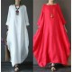 Ladies 3/4 Sleeve Long Dress Womens Casual Kaftan Maxi Sundress Plain Plus Size