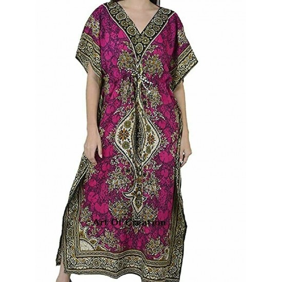 Long-Kaftan-dr<wbr/>ess-Hippy-Boho<wbr/>-Maxi-Plus-Siz<wbr/>e-Women-Caftan<wbr/>-Tunic-Dress-N<wbr/>ight-Gown