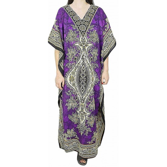 Long-Kaftan-dr<wbr/>ess-Hippy-Boho<wbr/>-Maxi-Plus-Siz<wbr/>e-Women-Caftan<wbr/>-Tunic-Dress-N<wbr/>ight-Gown