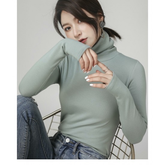 2023 New Spring Winter Women Long Sleeve Cotton Tshirts Fashion Casual Slim Black White O-Neck Tops