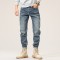 2023 High Quality Mens Autumn and Summer Casual Cotton Slim White Jeans Fashion Men Skinny Jeans