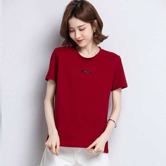 2023 New Summer Women Short Sleeve Tshirts Fashion Casual Black White Tshirts S-XXL