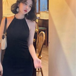 Woman Spring Summer Style Bodycon Dress Female Sexy Sleeveless Spaghetti Strap Split Sheath Dress Vestidos SS181