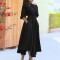 Women Spring Summer Style Dress Lady Casual Off Shoulder Diagonal Collar long Sleeve A-Line Dress Vestidos SS322