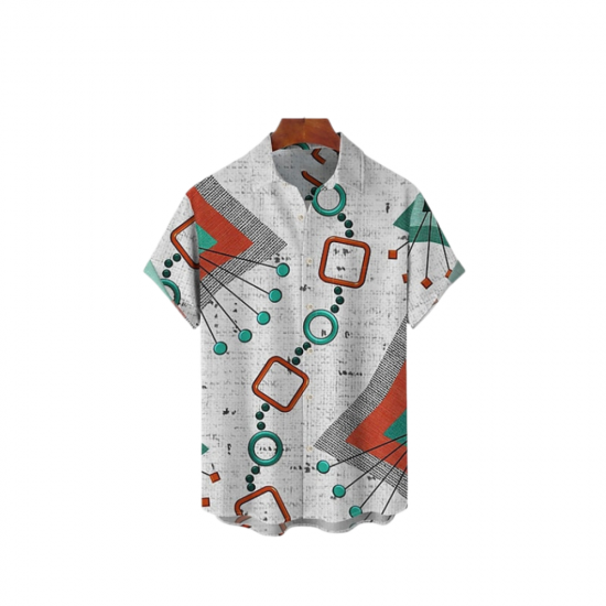 Summer men's shirt Hawaii oversized 3D printed duck pattern short sleeved top casual beach holiday travel street trend clothing