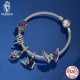 Women Fashion 925 Sterling Silver Bead Charm Fit Bracelets Necklace Gifts Voroco