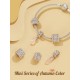 Women Fashion 925 Sterling Silver Bead Charm Fit Bracelets Necklace Gifts Voroco