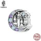 Women Fashion 925 Sterling Silver Bead Charm Fit Bracelets Necklace Gifts Voroco