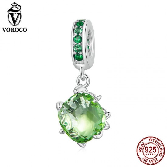 Women Fashion 925 Sterling Silver Bead Charm Fit Bracelets Necklace Gifts Voroco