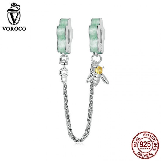 Women Fashion 925 Sterling Silver Bead Charm Fit Bracelets Necklace Gifts Voroco