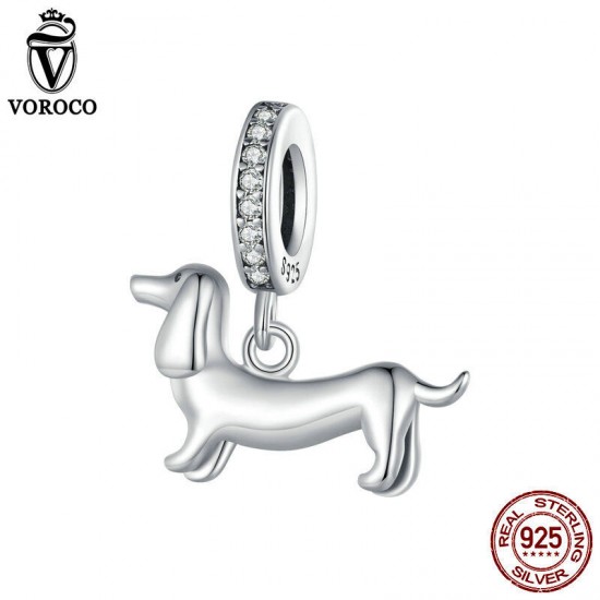 Women Fashion 925 Sterling Silver Bead Charm Fit Bracelets Necklace Gifts Voroco