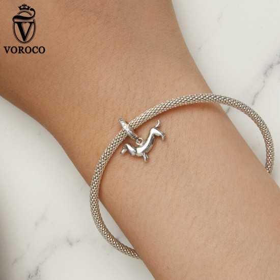 Women Fashion 925 Sterling Silver Bead Charm Fit Bracelets Necklace Gifts Voroco