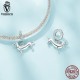 Women Fashion 925 Sterling Silver Bead Charm Fit Bracelets Necklace Gifts Voroco
