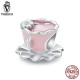 Women Fashion 925 Sterling Silver Bead Charm Fit Bracelets Necklace Gifts Voroco