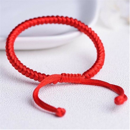 1pcs Lucky Red Cord Bracelet Amulet Protection Knitted Rope For Man Woman