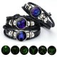 Luminous 12 Zodiac Constellation Sign Braided Leather Bracelet Women Men Jewelry