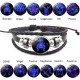 Luminous 12 Zodiac Constellation Sign Braided Leather Bracelet Women Men Jewelry