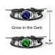 Luminous 12 Zodiac Constellation Sign Braided Leather Bracelet Women Men Jewelry