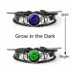 Luminous 12 Zodiac Constellation Sign Braided Leather Bracelet Women Men Jewelry