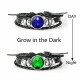Luminous 12 Zodiac Constellation Sign Braided Leather Bracelet Women Men Jewelry