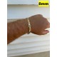 Real 14k Gold Plated Solid 925 Sterling Silver Flat Cuban Bracelet Mens Ladies