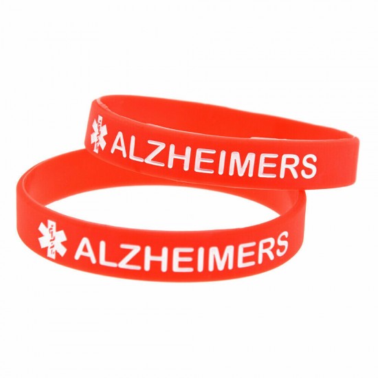 Silicone Bracelets Wrist Bands Medical Alert Health Survival Aware Adults Kids