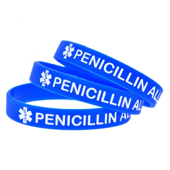 Silicone Bracelets Wrist Bands Medical Alert Health Survival Aware Adults Kids