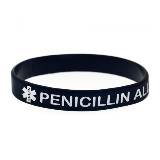 Silicone Bracelets Wrist Bands Medical Alert Health Survival Aware Adults Kids