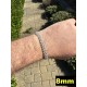 MOISSANITE Real Miami Cuban Link Prong Bracelet Iced Solid 925 Sterling Silver