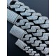 MOISSANITE Real Miami Cuban Link Prong Bracelet Iced Solid 925 Sterling Silver