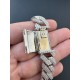 MOISSANITE Real Miami Cuban Link Prong Bracelet Iced Solid 925 Sterling Silver