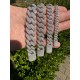 MOISSANITE Real Miami Cuban Link Prong Bracelet Iced Solid 925 Sterling Silver