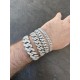 MOISSANITE Real Miami Cuban Link Prong Bracelet Iced Solid 925 Sterling Silver