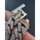 MOISSANITE Real Miami Cuban Link Prong Bracelet Iced Solid 925 Sterling Silver