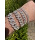 MOISSANITE Real Miami Cuban Link Prong Bracelet Iced Solid 925 Sterling Silver