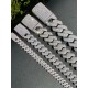 MOISSANITE Real Miami Cuban Link Prong Bracelet Iced Solid 925 Sterling Silver