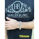 MOISSANITE Real Miami Cuban Link Prong Bracelet Iced Solid 925 Sterling Silver
