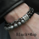 Natural Map Stone Men's Women Beaded Stainless Steel Bracelets Jewelry Tiger Eye