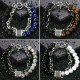 Natural Map Stone Men's Women Beaded Stainless Steel Bracelets Jewelry Tiger Eye