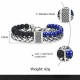 Natural Map Stone Men's Women Beaded Stainless Steel Bracelets Jewelry Tiger Eye