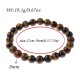 Natural Map Stone Men's Women Beaded Stainless Steel Bracelets Jewelry Tiger Eye