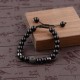Natural Map Stone Men's Women Beaded Stainless Steel Bracelets Jewelry Tiger Eye