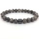 Natural Map Stone Men's Women Beaded Stainless Steel Bracelets Jewelry Tiger Eye