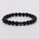Natural Map Stone Men's Women Beaded Stainless Steel Bracelets Jewelry Tiger Eye
