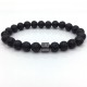 Natural Map Stone Men's Women Beaded Stainless Steel Bracelets Jewelry Tiger Eye