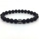 Natural Map Stone Men's Women Beaded Stainless Steel Bracelets Jewelry Tiger Eye