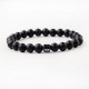 Natural Map Stone Men's Women Beaded Stainless Steel Bracelets Jewelry Tiger Eye